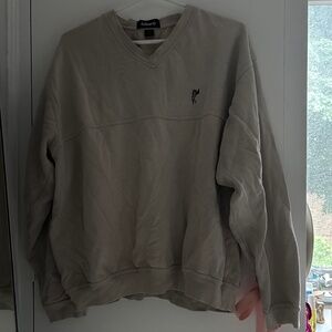 Khaki V-Neck Sweater